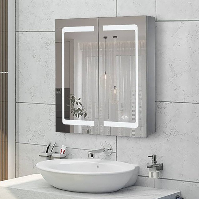 5Modern LED Mirror Cabinet with Storage Space 5Modern LED Mirror Cabinet with Storage Space